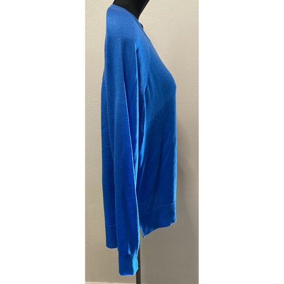 Zara Sweater Womens Size M Super Blue Long Sleeve Pullover - Picture 7 of 10
